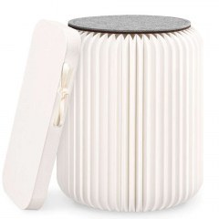 Σκαμπό 46266.02 36x42cm White-Grey Navaris