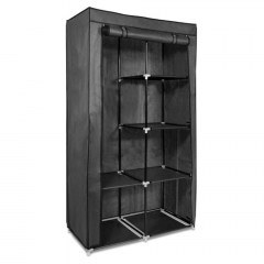 Folding Wardrobe 45294.01 88x170x45cm Black Navaris