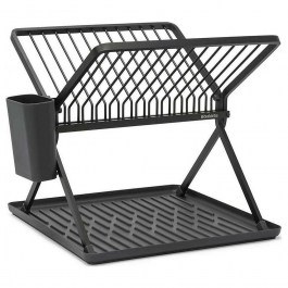 Πιατοθήκη Αναδιπλούμενη Με Δίσκο 081.1394/06 42x33x51cm Anthracite Brabantia ANTHRACITE