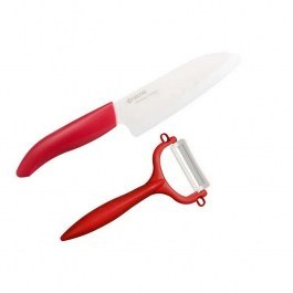 Μαχαίρι Chef & Απόφλοιωτής FK140WHCP10RDS 14cm Red Kyocera RED