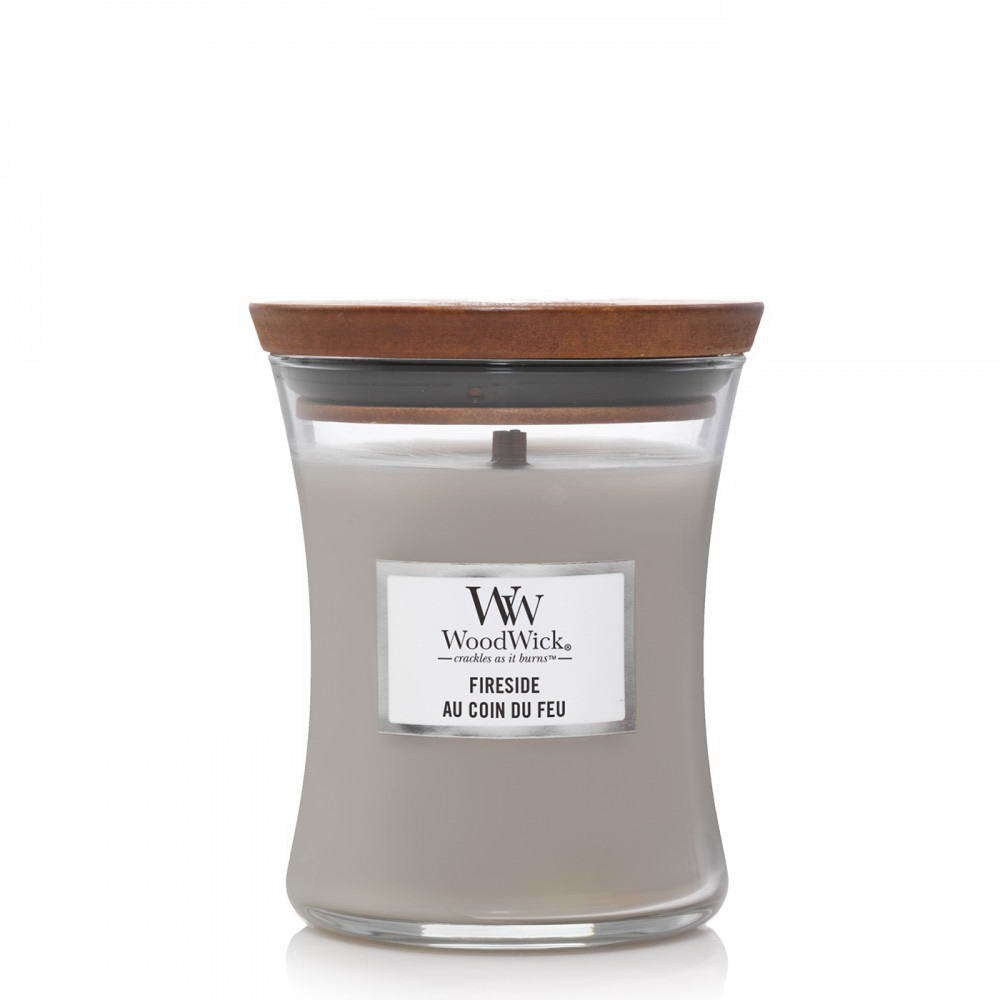 Κερί Αρωματικό Σε Βάζο Fireside 92106E 9,9x9,9x11,4cm Grey WoodWick