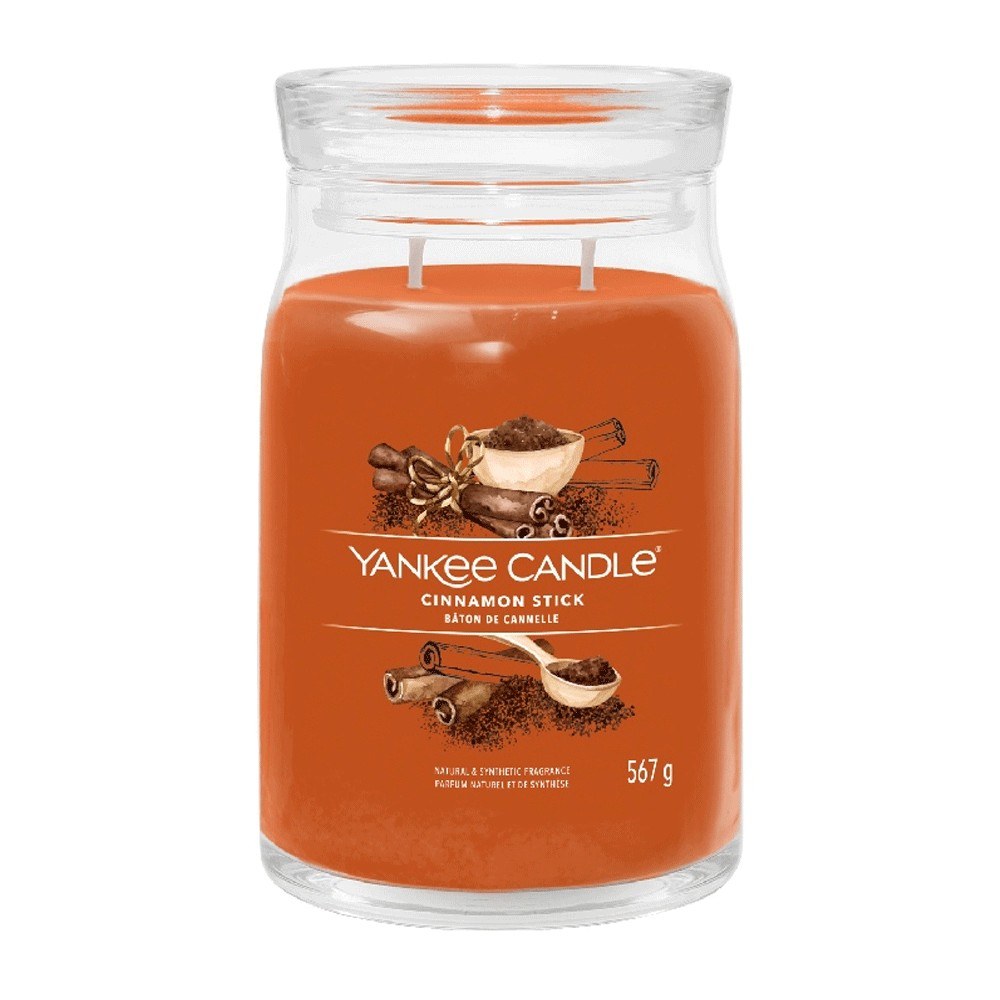 Αρωματικό Κερί Cinnamon Stick 1701372E Large 9,3x15,7cm Orange Yankee Candle