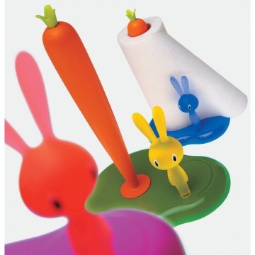 Βάση Για Χαρτί Κουζίνας Bunny & Carrot ASG42 W 20,2x16x29,4cm White-Orange Alessi