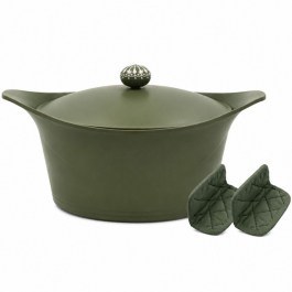 Κατσαρόλα Αντικολλητική Cocotte MJC33VE.1 33m 9lt Fern Green Cookut GREEN