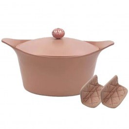 Κατσαρόλα Αντικολλητική Cocotte MJC33RO.1 33m 9lt Marshmallow Pink Cookut PINK