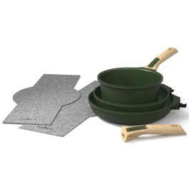 Cookware With Removable Handles (Set 3Pcs) MJAVE Fern Green Cookut GREEN