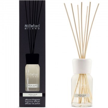 Room Scent With Sticks White Musk Milano 77MDMB 100ml Clear Millefiori