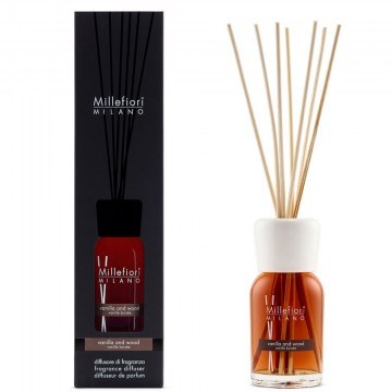 Room Scent With Sticks Vanilla & Wood Milano 77MDDV 100ml Orange Millefiori
