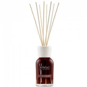 Room Scent With Sticks Sandalwood & Bergamot Milano 77DDSB 250ml Brown Millefiori