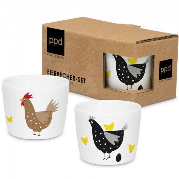 Egg Cases Breakfast Club (Set 2Pcs) 604802 D5,2x4,8cm Multi Paperproducts Design