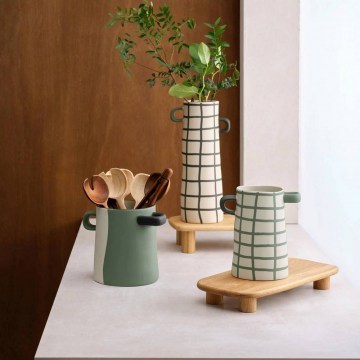 Vase Rayu 84844130 28cm White-Black Asa Selection