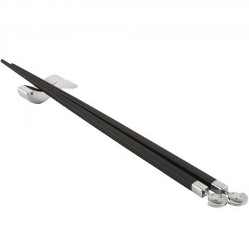 Chopsticks Anna (Σετ 2Τμχ) AM44SET1 24cm Inox-Black Alessi