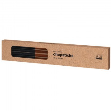 Chopsticks Wood (Σετ 4Τμχ) 93934970 25cm Natural-Black Asa Selection