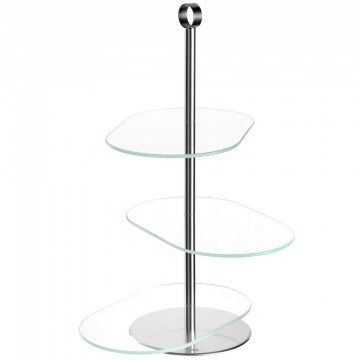 Εταζέρα Cena 025364L 17x29cm Clear-Silver Leonardo