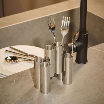 Cutlery Case Canale PU11 13,1x15,1x7cm Inox Alessi
