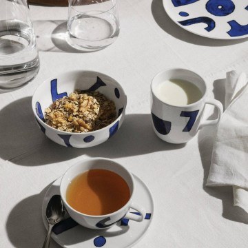 Mug Itsumo Yunoki Ware NF08/89 300ml White-Blue Alessi