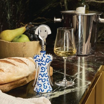 Corkscrew Delft Anna G. AM01A 8 25cm White-Blue Alessi