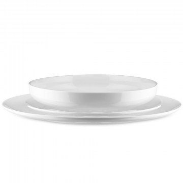 Dinner Plates Itsumo (Set 12Pcs) NF07S12 White Alessi