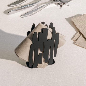 Paper Towel Holder Bark BM22 B 7,5x3x12cm Black Alessi