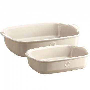 Ovenproof Dishes Argile (Set 2Pcs) EH029802 30x19/36,5x23,5cm Cream Emile Henry