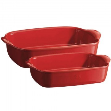 Ovenproof Dishes Grand Cru (Set 2Pcs) EH349802 30x19x6,5/36,5x23,5x7,5cm Red Emile Henry