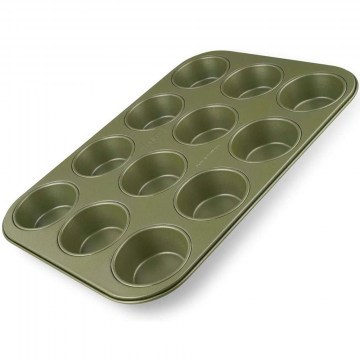 Non-Stick Cupcakes-Muffins Form 12 Seats Zenker 7456 38x26cm Olive Zenker