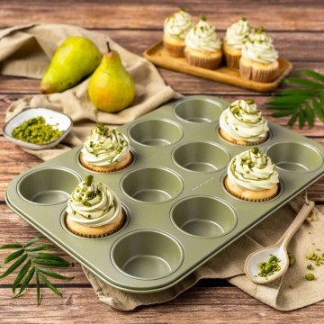 Non-Stick Cupcakes-Muffins Form 12 Seats Zenker 7456 38x26cm Olive Zenker