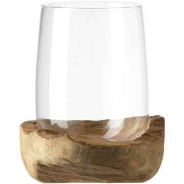 Candlestick Terra 084409L 27cm Natural-Clear Leonardo