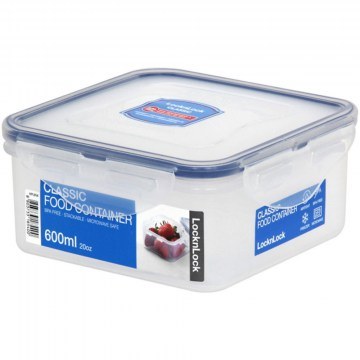 Food Container Classic HPL854 13,4x13,4x6cm 600ml Clear Lock&Lock