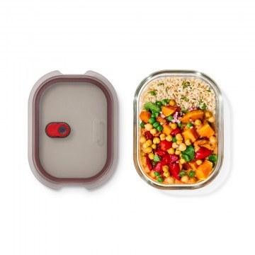 Food Container Stuck & Nest FBGR-BX-M107 900ml Clear Black&Blum
