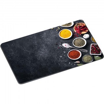Glass Cutting Board 36362 28,5x19x0,4cm Multi-Black Kesper