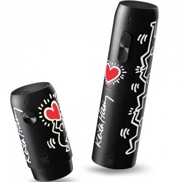 Rechargeable Bottle Opener & Pump Keith Haring (Set 2Pcs) 94004606 Black Vacu Vin
