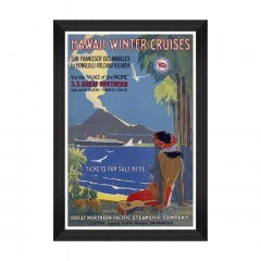 Frame Caribbean Travels - Hawaii Winter Cruises FA13196 60X90 MindTheGap