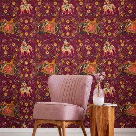 Ταπετσαρία Aristocracy WP20403 Mauve-Yellow-Red-Black MindTheGap RED-PURPLE