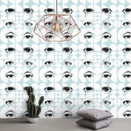 Ταπετσαρία Eyes And Circles Sky WP20086 Blue MindTheGap BLUE-BLACK