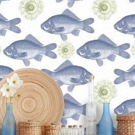 Ταπετσαρία Fish Blue WP20009 Blue MindTheGap BLUE-GREEN