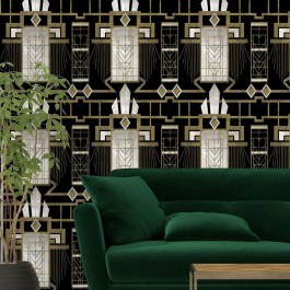 Ταπετσαρία Glamour Dark WP20226 Gold-Black-White MindTheGap BLACK-GOLD