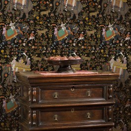 Wallpaper Hindustan Anthracite WP20256 Brown-Green-Red-Black Mind The Gap BROWN-BLACK