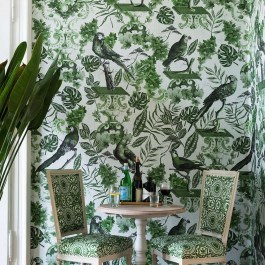 Wallpaper La Voliere Green WP20438 Green-White Mind The Gap GREEN