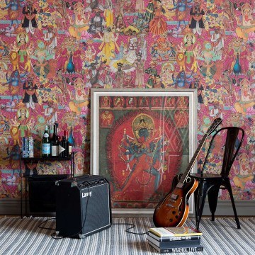 Wallpaper Nirvana WP20382 Pink-Yellow-Blue-Green Mind The Gap