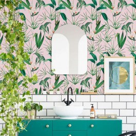 Ταπετσαρία Palm Springs WP20361 Green-White-Pink MindTheGap GREEN-PINK