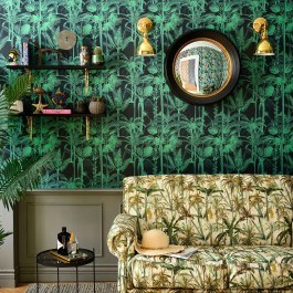 Ταπετσαρία Palmera Cubana Dark WP20496 Anthracite-Green MindTheGap BLACK-GREEN