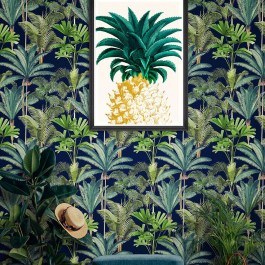 Ταπετσαρία Palmeras Anthracite WP20362 Green-Blue MindTheGap GREEN-BLUE