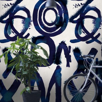 Wallpaper Spontaneus Blue WP20327 Blue-White Mind The Gap