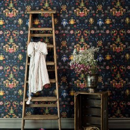 Wallpaper Transylvania Folk In Blue WP20312 Red-Yellow-Blue Mind The Gap BLUE-MULTI