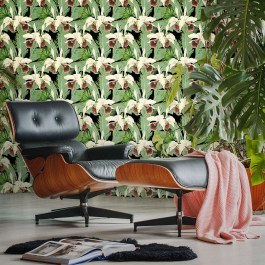 Ταπετσαρία Treasure Island Anthracite WP20364 Green-Black-White-Red MindTheGap RED-GREEN