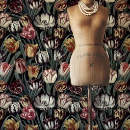 Ταπετσαρία Tulipa Dark WP20177 Green-Yellow-Red-Black MindTheGap RED-GREEN