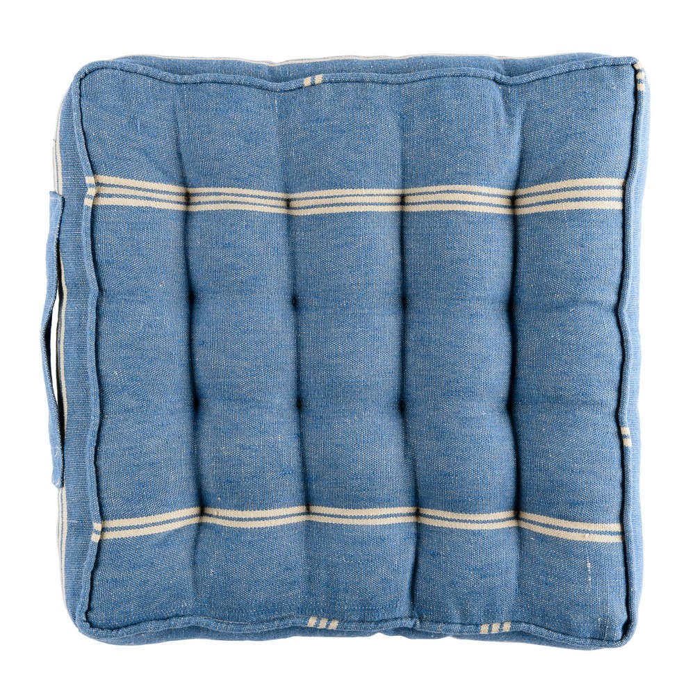 Μαξιλάρι Καρέκλας Katalin Stripe Linen Padded Cushion AC00022 40x40 Blue-White MindTheGap