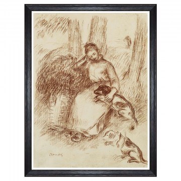 Κάδρο Peasant Girl By Renoir FA13260 60x80cm Brown MindTheGap