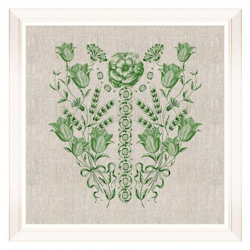 Κάδρο Embroidery Folk II FA13255 70x70cm Green MindTheGap